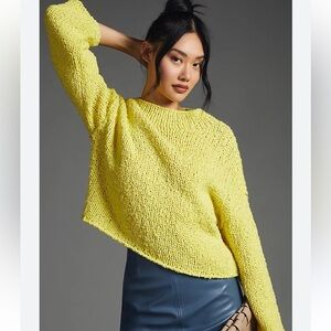 Anthropologie Cropped Mock neck sweater